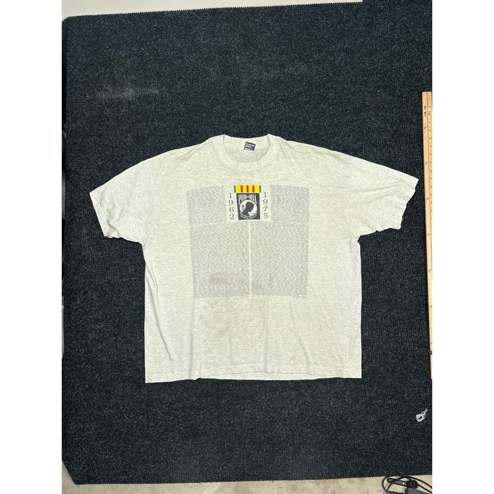 Vintage 1994 Vietnam POW MIA Memorial T-Shirt 3XL Fruit of the Loom Best Gray